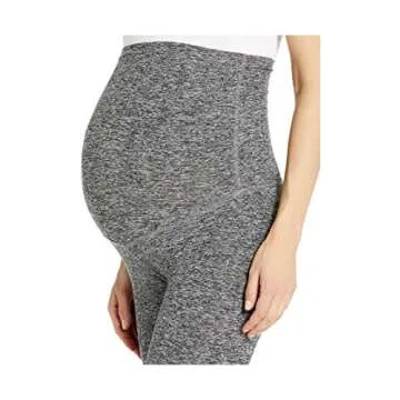 Beyond Yoga Spacedye Love The Bump Maternity Midi Leggings - Leggings for Women - Full-Length Cut Black/White XL (US Women's 14-16) 25