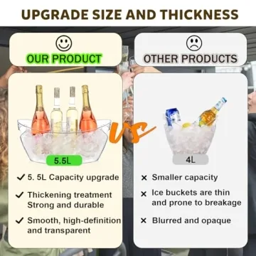 Elegant Acrylic Ice Bucket Set for Stylish Entertaining