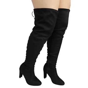 Wild Diva AMAYA-01 Thigh High Stretch Boot Comfort