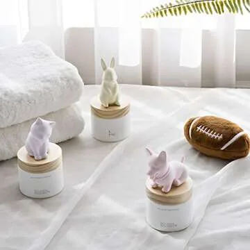 ROUND A’ROUND My Lovely Pet Diffuser 100ml / Gypsum Reed Fragrance Diffuser for Fragrant Homes, Rooms, Office, Bathroom, Living Room, Great Home Fragrance Gift (Bunny)