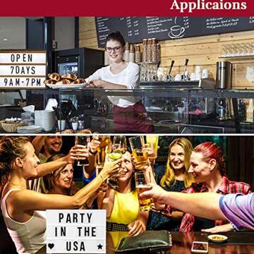 Cinema Light Box, AGM LED A4 Size Cinematic Light Box with 90 Letters