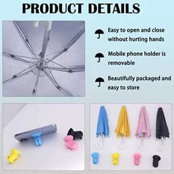AXLORP Phone Umbrella for Sun - Mobile Holder with Shade