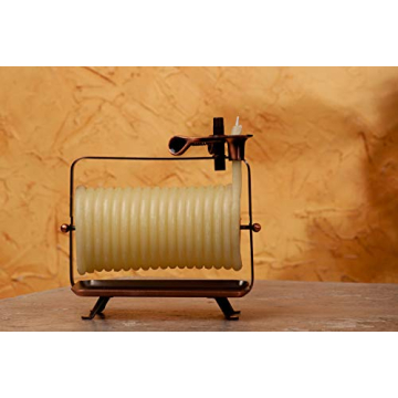 Candle by the Hour 48-Hour Horizontal Candle, Eco-friendly Natural Beeswax with Cotton Wick Color-Yellow