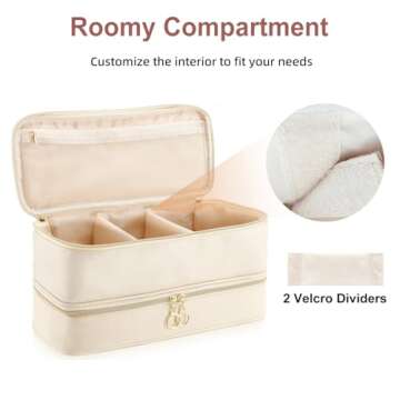 BANJEKT Dyson Airwrap Travel Case, Compatible with Shark Flexstyle, Hair Tools Travel Bag with Doubl...