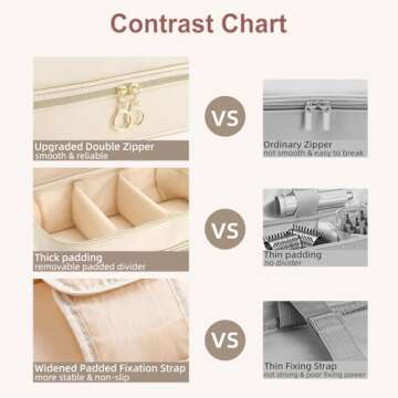 BANJEKT Dyson Airwrap Travel Case, Compatible with Shark Flexstyle, Hair Tools Travel Bag with Double-Layer Case for Travel Dyson Airstraight, Pu Leather