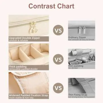 BANJEKT Dyson Airwrap Travel Case, Compatible with Shark Flexstyle, Hair Tools Travel Bag with Double-Layer Case for Travel Dyson Airstraight, Pu Leather