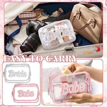 Cunno Bride Babe Makeup Bags for Bachelorette Parties