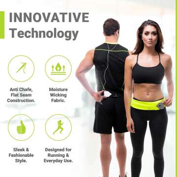 FlipBelt Classic Running Belt - Comfortable and Versatile