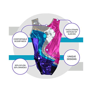 Obersee Girl's Gymnastics Leotard in Dizzy Purple