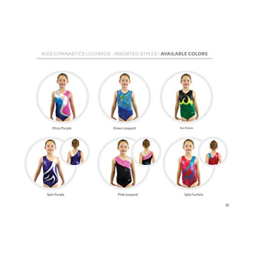Obersee Girl's Gymnastics Leotard in Dizzy Purple