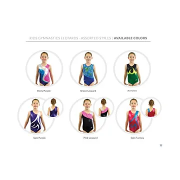 Obersee Girl's Gymnastics Leotard in Dizzy Purple
