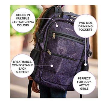 Obersee Girl's Gymnastics Leotard in Dizzy Purple