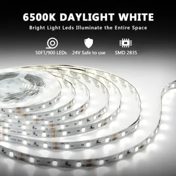 Dalattin 50 ft Dimmable LED Strip Lights - Bright & Versatile