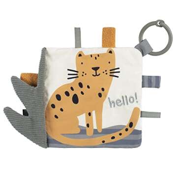 Gerber Baby Soft Crinkle Activity Toy with Teething Ring, Safari, One Size