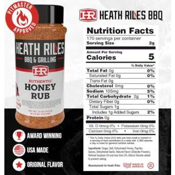 Heath Riles Honey BBQ Rub - Award-Winning Seasoning