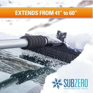 SubZero 60 Inch Snowbrush with Ice Scraper for Winter