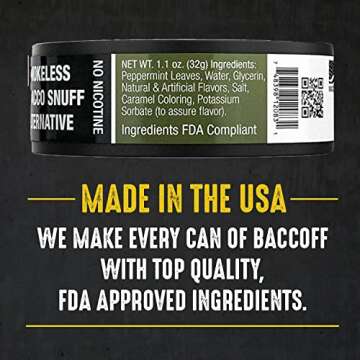 BaccOff Original Wintergreen - Premium Tobacco-Free Snuff