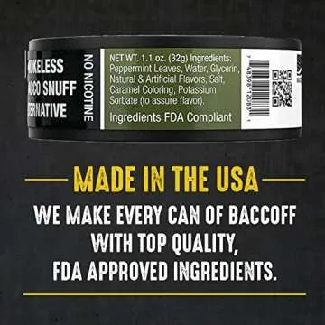 BaccOff Original Wintergreen - Premium Tobacco-Free Snuff