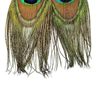 Beautywin Peacock Feather Earring,Handmade Cocktail Earrings Carnival Jewelry For Women Dangle Halloween