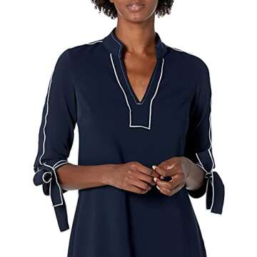 Lark & Ro Tie Detail Shift Dress for Women