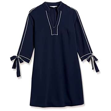 Lark & Ro Tie Detail Shift Dress for Women