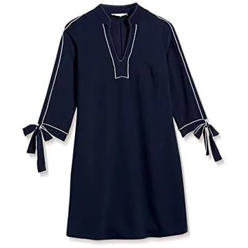 Lark & Ro Tie Detail Shift Dress for Women