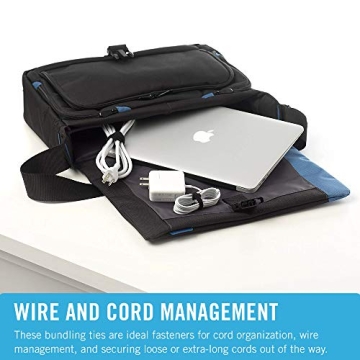 8" Black VELCRO ONE-WRAP Cable Ties - 100 Pack