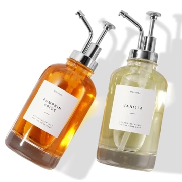 Molimoli Coffee Syrup Dispenser Set | Elegant Glass Bottles & Pumps, 16.9 oz