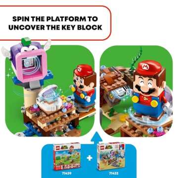 LEGO Super Mario Dorrie's Sunken Shipwreck Adventure Expansion Set, Super Mario Collectible Toy for Kids with Cheep Cheep, Cheep Chomp and Blooper Figures, Gift for Boys, Girls and Gamers, 71432