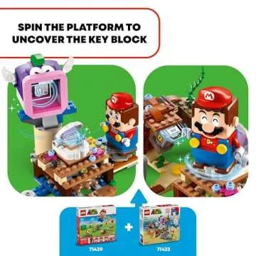LEGO Super Mario Dorrie's Sunken Shipwreck Adventure Expansion Set, Super Mario Collectible Toy for Kids with Cheep Cheep, Cheep Chomp and Blooper Figures, Gift for Boys, Girls and Gamers, 71432