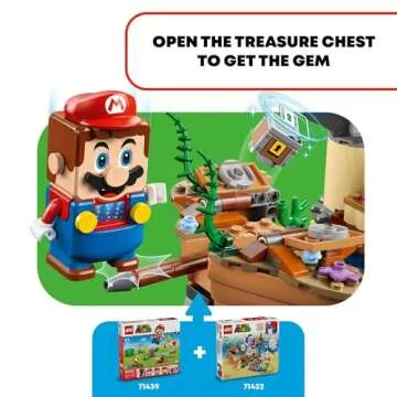 LEGO Super Mario Dorrie's Sunken Shipwreck Adventure Expansion Set, Super Mario Collectible Toy for Kids with Cheep Cheep, Cheep Chomp and Blooper Figures, Gift for Boys, Girls and Gamers, 71432