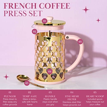 Chic Paris Hilton French Press Coffee Maker Set