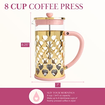 Chic Paris Hilton French Press Coffee Maker Set