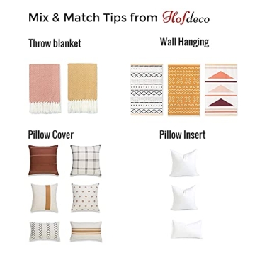 Hofdeco Decorative Throw Pillow Covers for Couch and Sofa