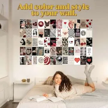 60 pcs Downtown Girl Room Décor, Coquette y2k 2000’s Grunge Posters, Retro Music Wall Art for Bedroom, Trendy Vintage Funky College Dorm Wall Collage Kit Aesthetic Pictures