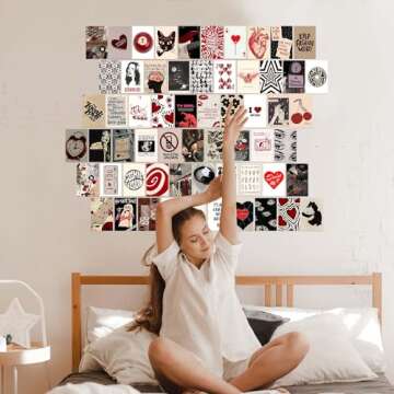 60 pcs Downtown Girl Room Décor, Coquette y2k 2000’s Grunge Posters, Retro Music Wall Art for Bedroom, Trendy Vintage Funky College Dorm Wall Collage Kit Aesthetic Pictures