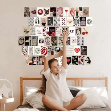 60 pcs Downtown Girl Room Décor, Coquette y2k 2000’s Grunge Posters, Retro Music Wall Art for Bedroom, Trendy Vintage Funky College Dorm Wall Collage Kit Aesthetic Pictures