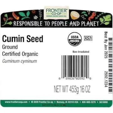 Frontier Co-op Organic Cumin Seed - Robust Flavor for Culinary Excellence