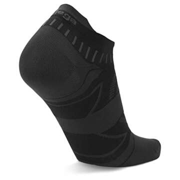 Balega Hidden Dry Moisture Wicking Performance No Show Athletic Running Socks for Men and Women (1 Pair), Black, Large