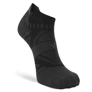 Balega Hidden Dry Moisture Wicking Performance No Show Athletic Running Socks for Men and Women (1 Pair), Black, Large