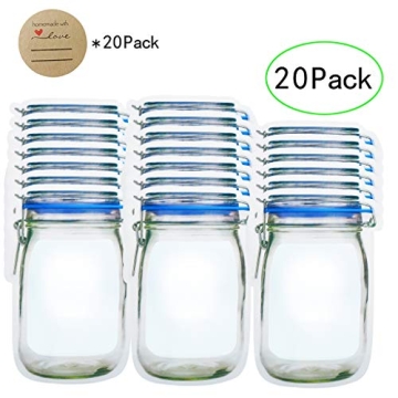 Laffeya Candy Snacks Bag - 20 Reusable Snack Sealed Bags