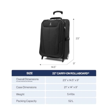 Travelpro Maxlite 5 Lightweight Expandable Carry-On 22-Inch