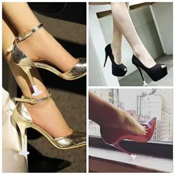 9 Pairs Clear High Heel Protectors Heel Stoppers for Wedding Mates Bridesmaid(Small/Middle/Large)