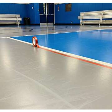 Coast Athletic 1" Gym Floor Tape - Bright Orange for Precise Marking
