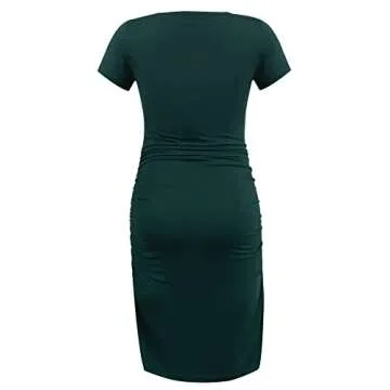 Smallshow Women's Short Sleeve Maternity Dress Comfort Fit