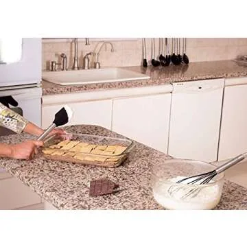 10 Piece Silicone Cooking Utensils Set with Stainless Steel Handles