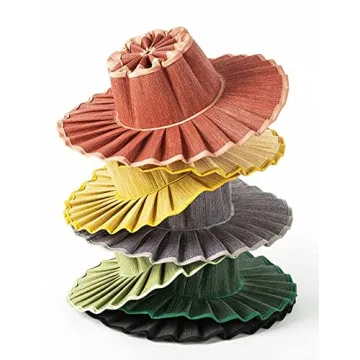 Womens Wide Brim Sun Hat Beach Hat for Women UPF 50+ Foldable Roll Up Stylish Trendy Floppy Cap LightGreen