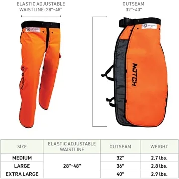 Notch Medium Chainsaw Chaps for Safety and Comfort