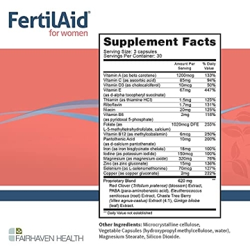 FertilAid for Women Fertility Supplements Prenatal Vitamins