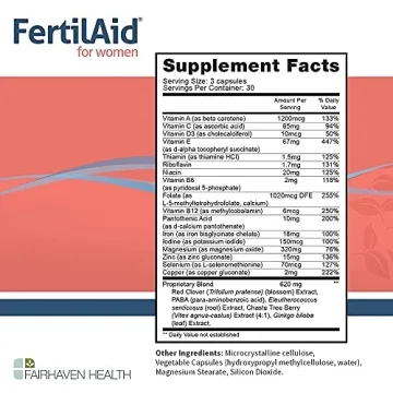 FertilAid for Women Fertility Supplements Prenatal Vitamins